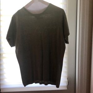 Short sleeve scooped neck sweater